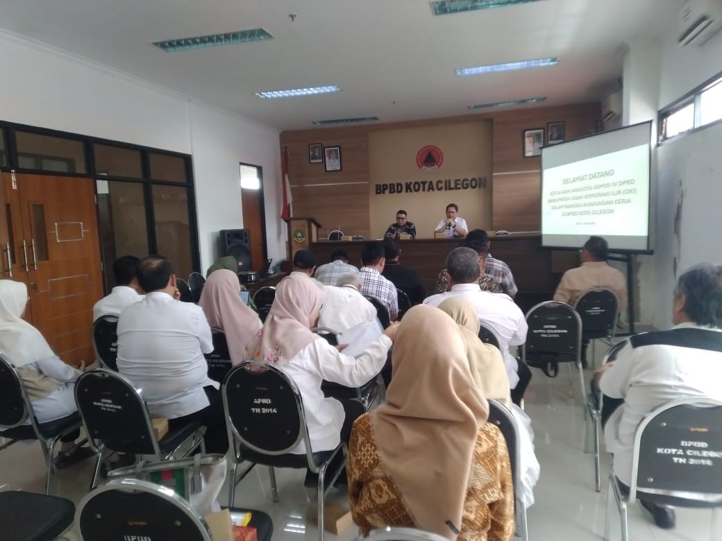 PERKUAT SINERGI PENANGGULANGAN BENCANA, KOMISI IV DPRD KABUPATEN OKI KUNJUNGI BPBD KOTA CILEGON